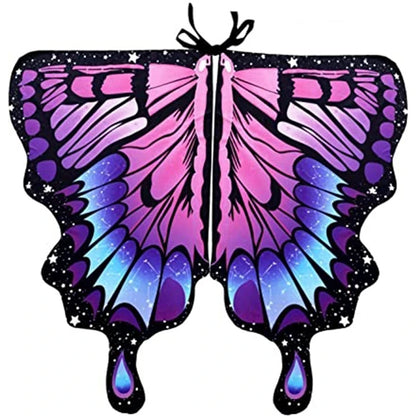 Women's Stage Dance Butterfly Wings Cape, Adult Cosplay Party Accessory