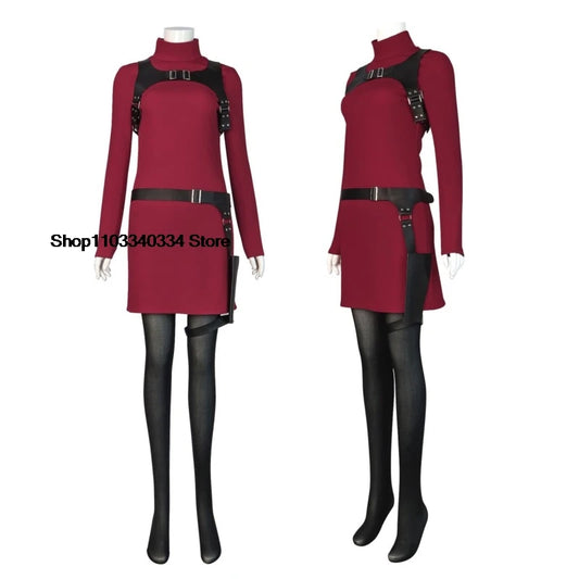 Female Resident Evil 4 Ada Wong Cosplay Costume, Halloween Outfit for Women & Girls