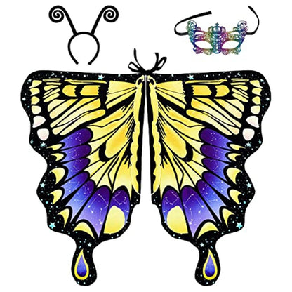 Women's Stage Dance Butterfly Wings Cape, Adult Cosplay Party Accessory