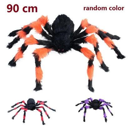 Giant Spider & Huge Web Halloween Decoration for Indoor & Outdoor Haunted Props