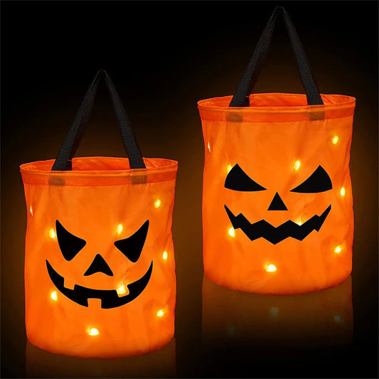 LED Halloween Pumpkin Candy Bucket