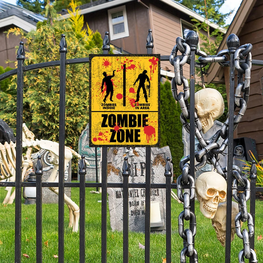Halloween Horror Wall Stickers – Bloody Toilet & Glass Parody Decor