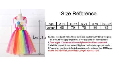 Candy Princess Halloween Dress with Headband & Candy Scepter, Sweet Party Costume