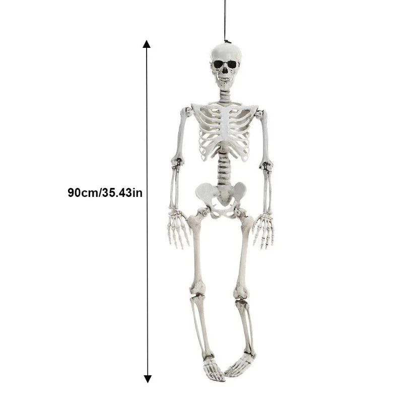 Full Life-Size 90CM Movable Human Skeleton Halloween Hanging Prop