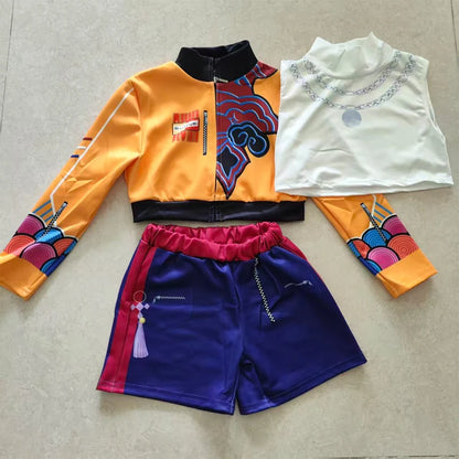 Anime KPop Demon Cosplay Costume – Zoey Wig & Daggers Set for Halloween