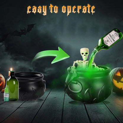 Witch Cauldron Set with Levitation Potion Bottle & Atomizer Halloween Decoration