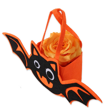 Felt Halloween Trick-or-Treat Bag with Spooky Pumpkin & Ghost Design