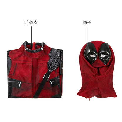 Deadpool 3 Kids Costume – Full Bodysuit Cosplay for Halloween