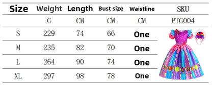 Candy Princess Halloween Dress with Headband & Candy Scepter, Sweet Party Costume