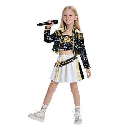 Kids Mira Rumi Zoey Cosplay Costume – Black Stage Outfit for Halloween