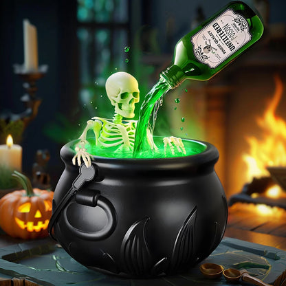Halloween Witch Cauldron with Fog Maker Scary Prop for Party & Home Decor