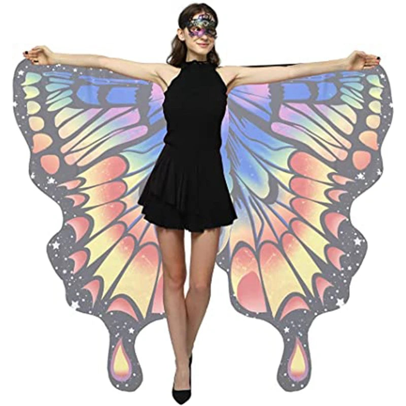 Women's Stage Dance Butterfly Wings Cape, Adult Cosplay Party Accessory