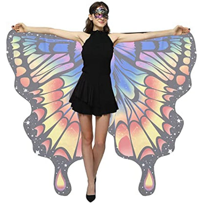 Women's Stage Dance Butterfly Wings Cape, Adult Cosplay Party Accessory
