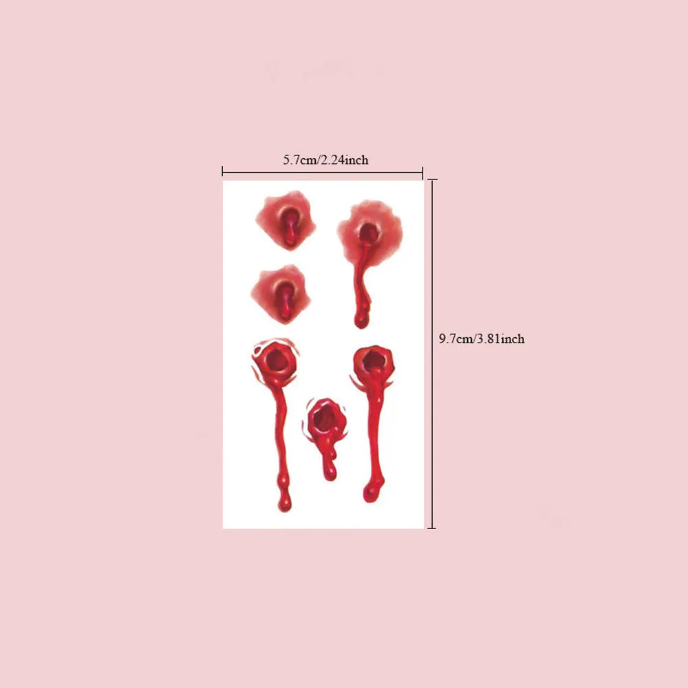 Bleeding Wound Tattoo Stickers (30pcs)