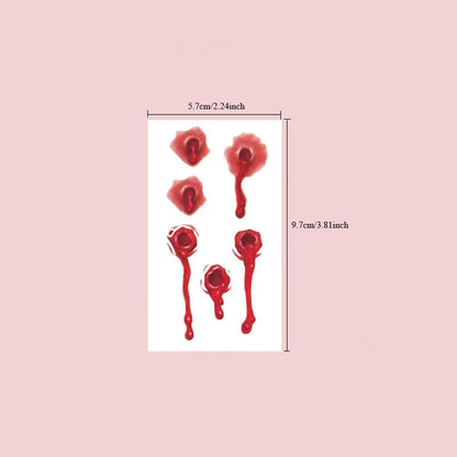 Bleeding Wound Tattoo Stickers (30pcs)