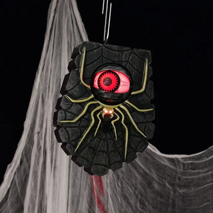 1/2PCS Halloween One-Eyed Doorbell Prop with Glowing Eyeball & Spider