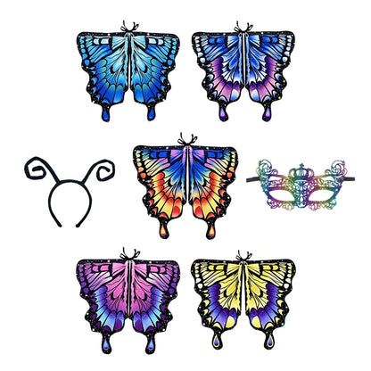 Women's Stage Dance Butterfly Wings Cape, Adult Cosplay Party Accessory