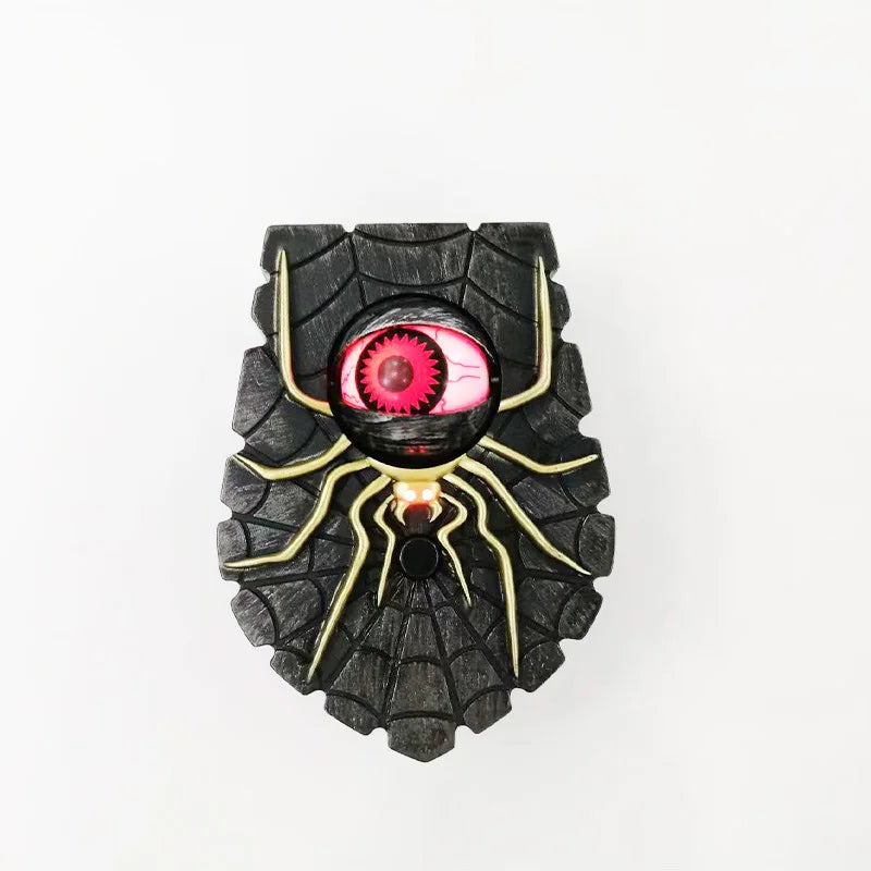 1/2PCS Halloween One-Eyed Doorbell Prop with Glowing Eyeball & Spider