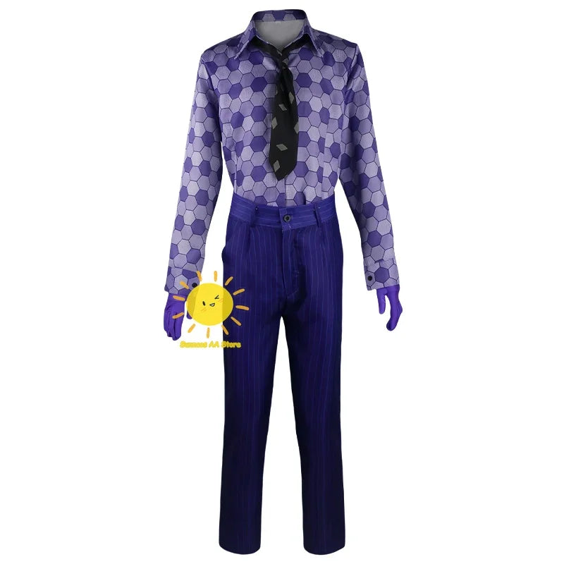 BEAST KINGDOM Movie Joker Cosplay, Purple Suit & Green Wig, Halloween Party Costume,