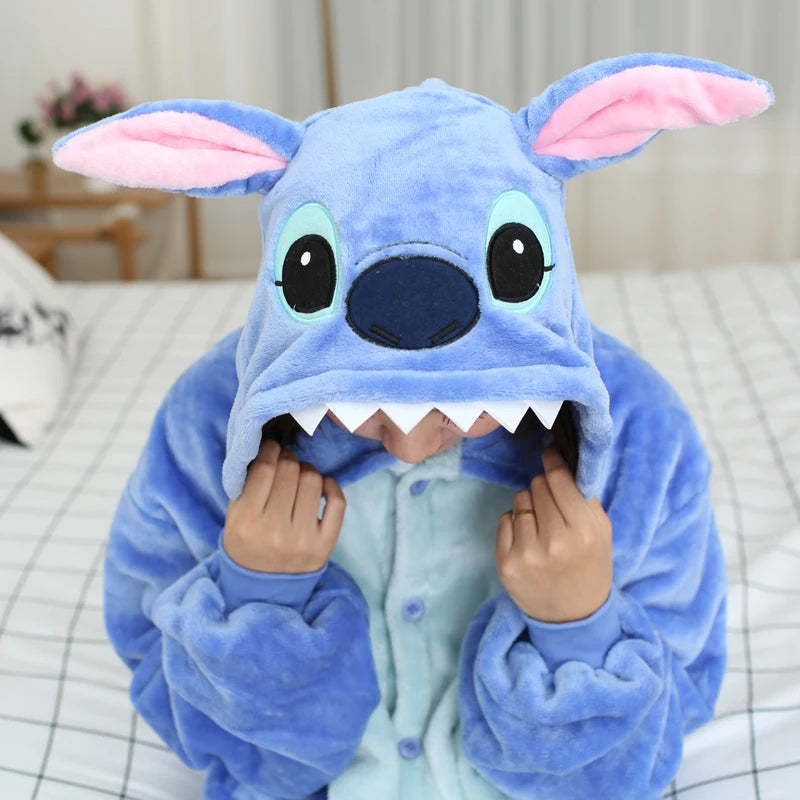 Adult Stitch Kigurumi Onesie, Animal Pajamas for Cosplay, Halloween & Christmas