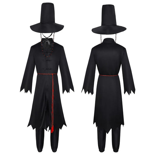 Children Demon Hunter Cosplay Set for Boys & Girls - Saja Kpop Costume with Top, Pants, Hat, and Earrings