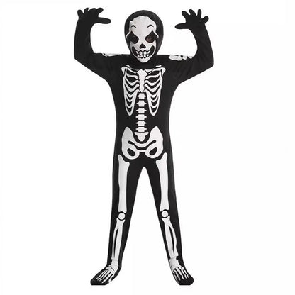 Halloween Skeleton Monster Costume – Glow-in-the-Dark Jumpsuit for Party