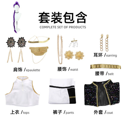 Black Golden Rumi Zoey Mira Cosplay Wig Halloween Costume for Women & Kids