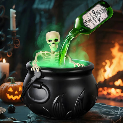 Halloween Witch Cauldron with Fog Maker Scary Prop for Party & Home Decor