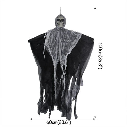Halloween Skull Gauze Hanging Ghost Pendant Haunted House Bar Decoration Prop