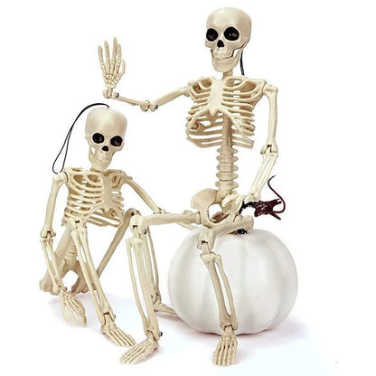 Posable Halloween Skeleton (40/90cm) Human Bones for Party & Haunted House Decor