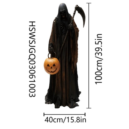 2D Halloween Evil Pumpkin Man Hanging Background Cloth for Indoor & Outdoor Decor