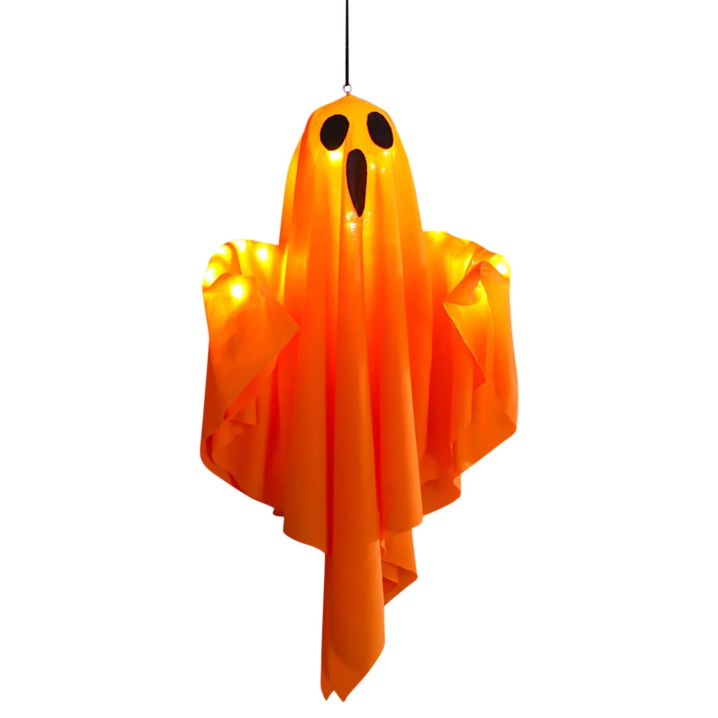 Halloween Light-Up Hanging Ghost Decorations for Tree, Window & Wall (50x40cm)