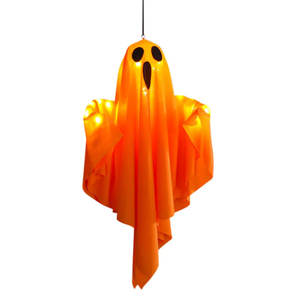 Halloween Light-Up Hanging Ghost Decorations for Tree, Window & Wall (50x40cm)