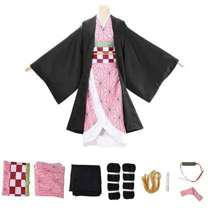 Demon Slayer Kids Costume – Tanjiro, Nezuko & Shinobu Cosplay for Halloween