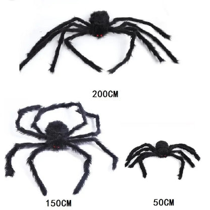Giant Spider & Huge Web Halloween Decoration for Indoor & Outdoor Haunted Props