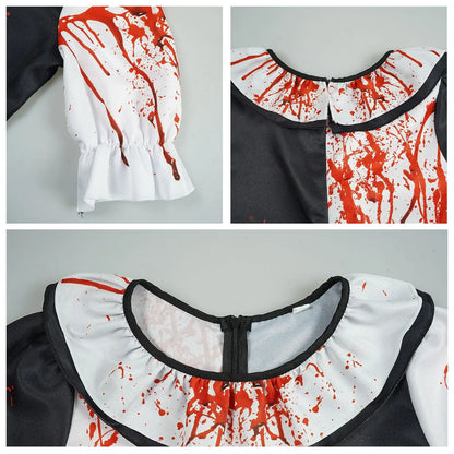 Adult Clown Terrifier Cosplay Costume, Halloween Masquerade Outfit