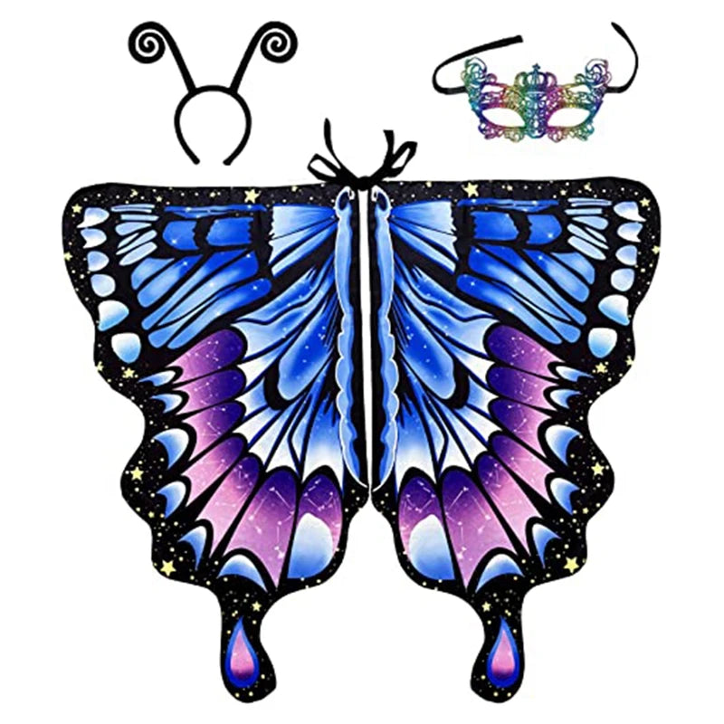 Women's Stage Dance Butterfly Wings Cape, Adult Cosplay Party Accessory