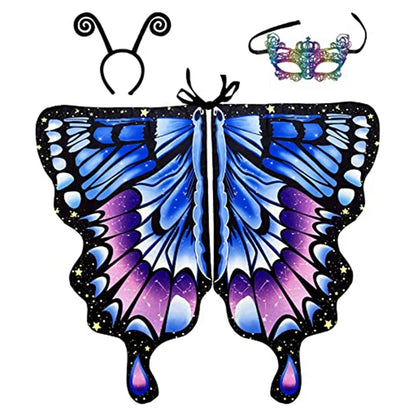 Women's Stage Dance Butterfly Wings Cape, Adult Cosplay Party Accessory
