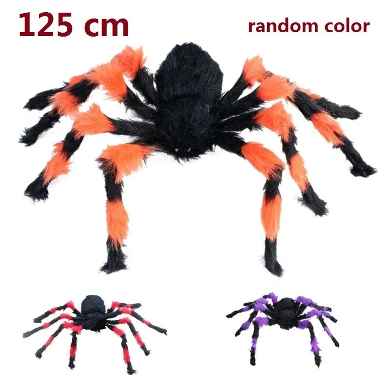 Giant Spider & Huge Web Halloween Decoration for Indoor & Outdoor Haunted Props