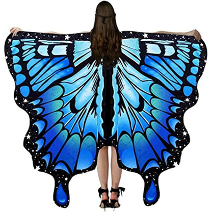 Women's Stage Dance Butterfly Wings Cape, Adult Cosplay Party Accessory