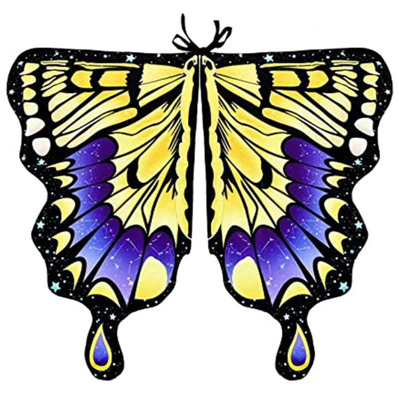 Women's Stage Dance Butterfly Wings Cape, Adult Cosplay Party Accessory
