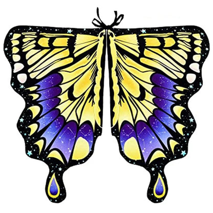 Women's Stage Dance Butterfly Wings Cape, Adult Cosplay Party Accessory