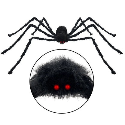 Giant Spider & Huge Web Halloween Decoration for Indoor & Outdoor Haunted Props