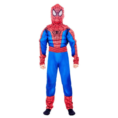 Kids Red Peter Parker Muscle Costume, Halloween Cosplay, Christmas & New Year Gift