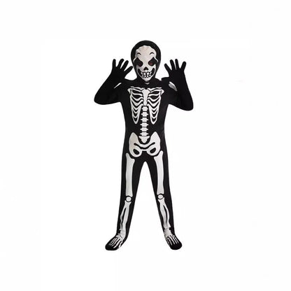 Halloween Skeleton Monster Costume – Glow-in-the-Dark Jumpsuit for Party