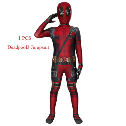 Deadpool 3 Kids Costume – Full Bodysuit Cosplay for Halloween