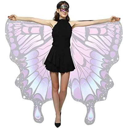 Women's Stage Dance Butterfly Wings Cape, Adult Cosplay Party Accessory