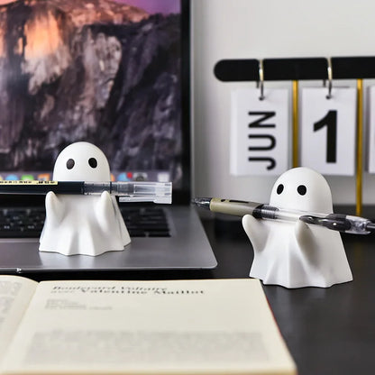 Halloween cute ghost ornament creative desktop decoration for friends birthday gift funny pen holder