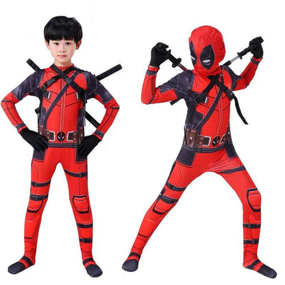 Deadpool 3 Kids Costume – Full Bodysuit Cosplay for Halloween