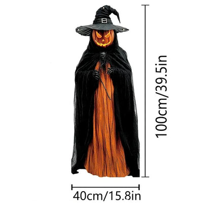 2D Halloween Evil Pumpkin Man Hanging Background Cloth for Indoor & Outdoor Decor